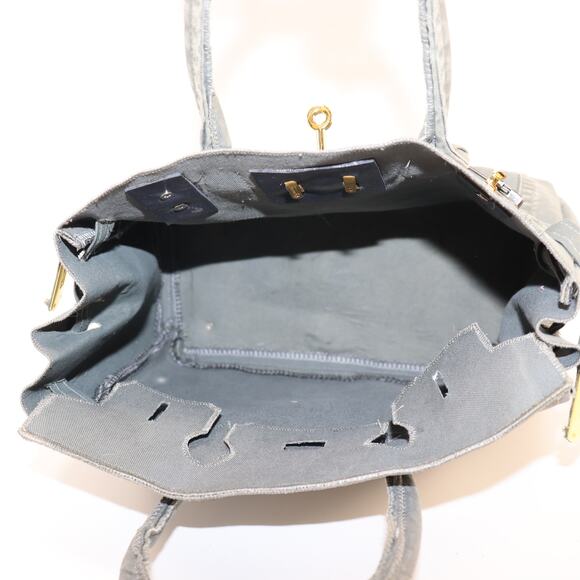 Handmade Upcycled Military Canvas Structured Tote 25cm - Picture 6 of 6